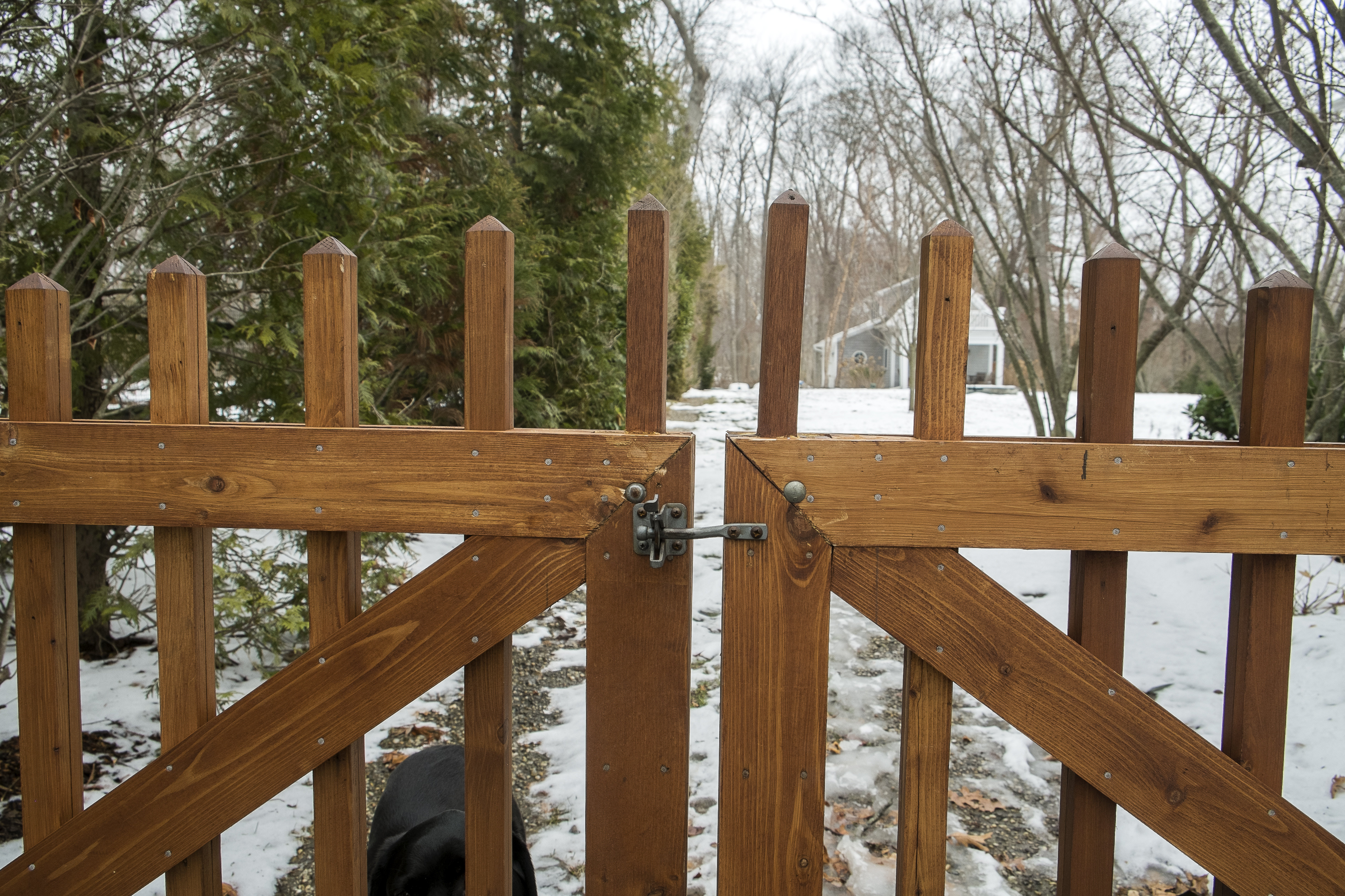 Wood Driveway Gate